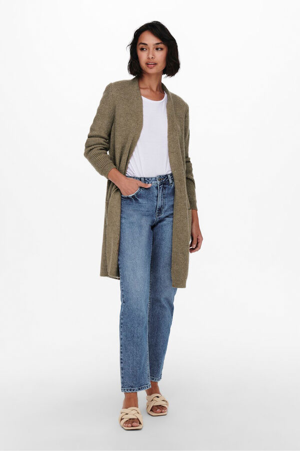 Only Midi cardigan with pockets nude
