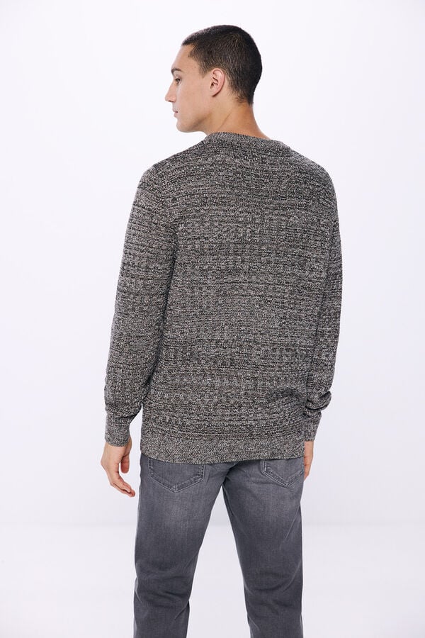 Springfield Textured twisted knit jumper boja peska