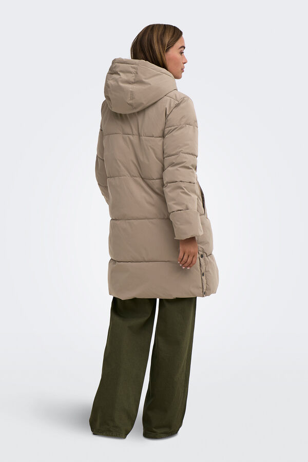 JDY Puffer long coat grey