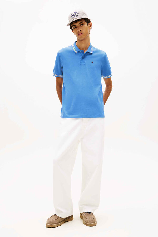 Tommy Jeans Regular fit short sleeve polo shirt blue