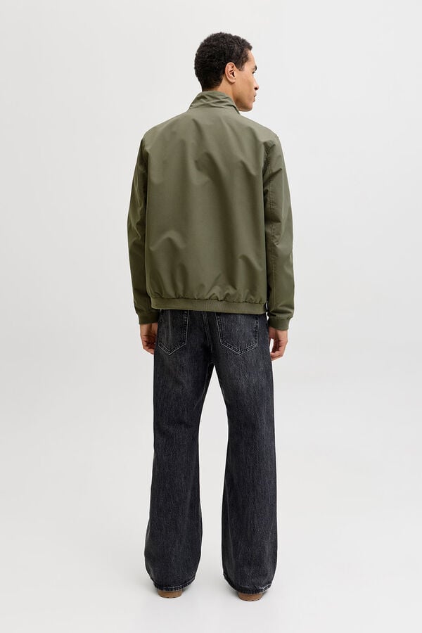 Jack & Jones bomber jacket with high neck nude