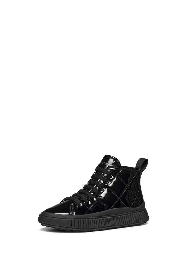 Geox Patent‑effect trainers Crna