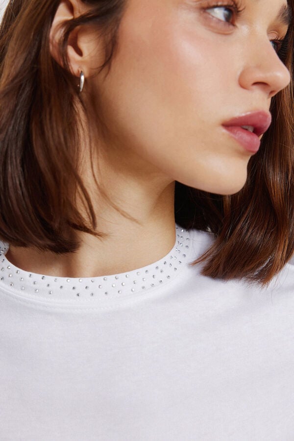 Springfield Studded short sleeve T-shirt white