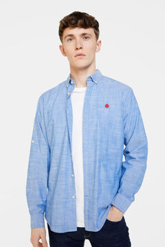 Springfield Lightweight cotton shirt blue