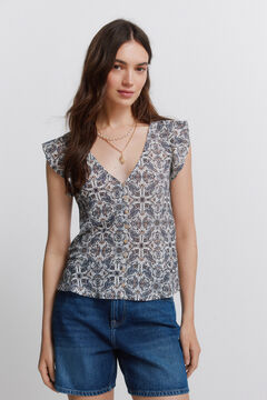 Springfield Short sleeve ruffle T-shirt