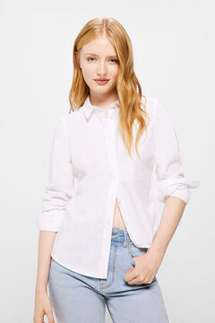Springfield Tailored cotton blouse white