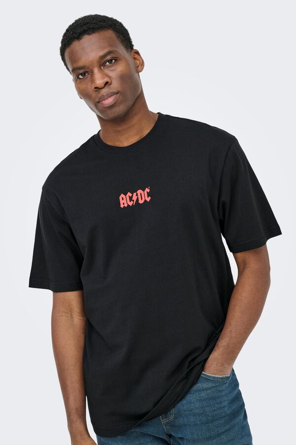 Only & Sons Pack 2 camisetas ACDC negro