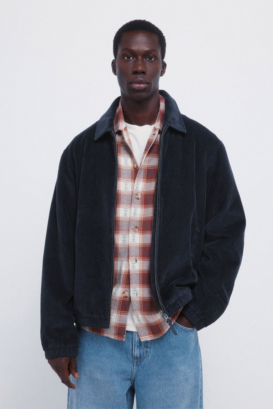 Sobrecamisa cuadros étnicos overshirt