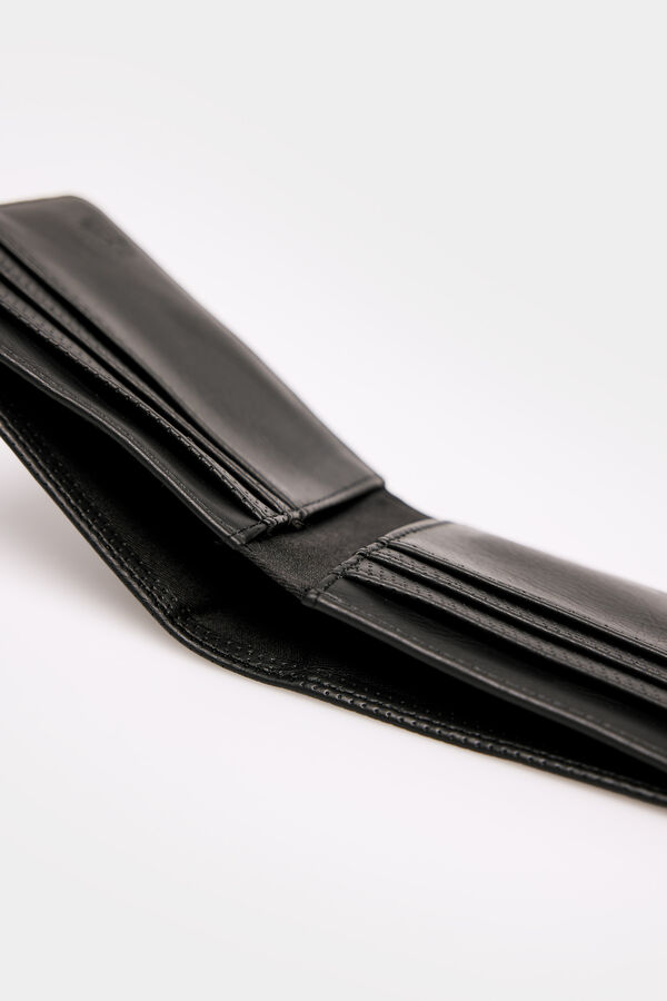 Springfield Mikroperforált műbőr egyszerű pénztárca fekete