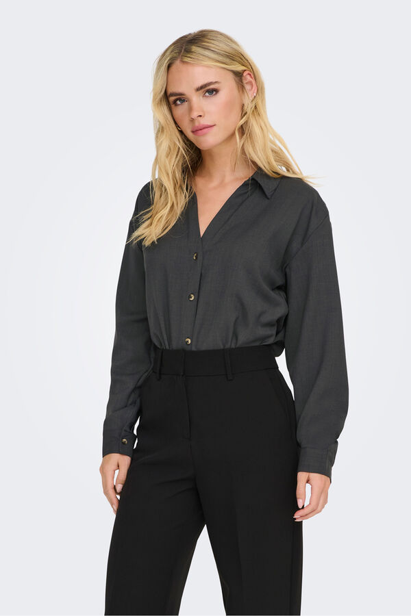 JDY Fluid long-sleeved shirt Siva