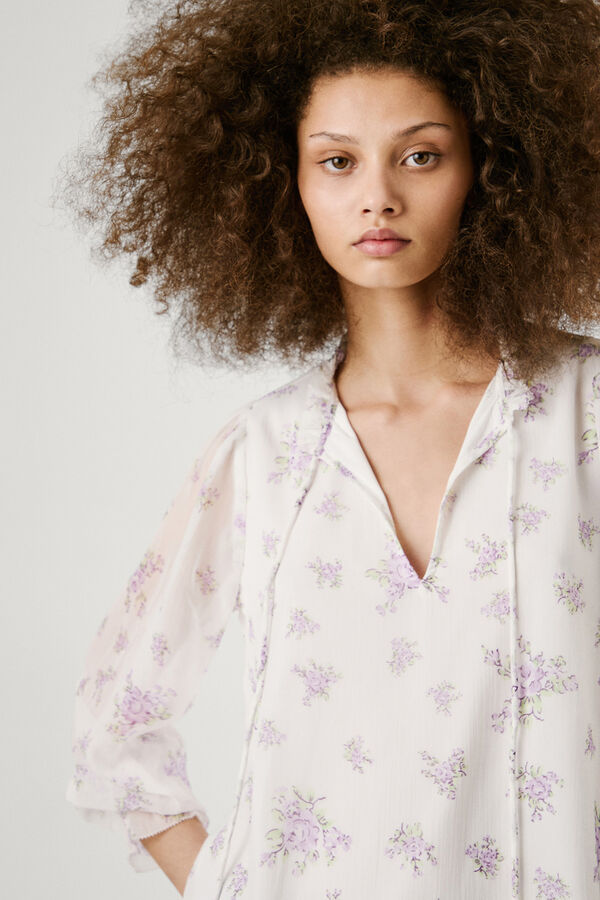 Pepe Jeans long sleeve floral blouse printed