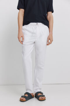 Springfield Linen comfort fit chinos