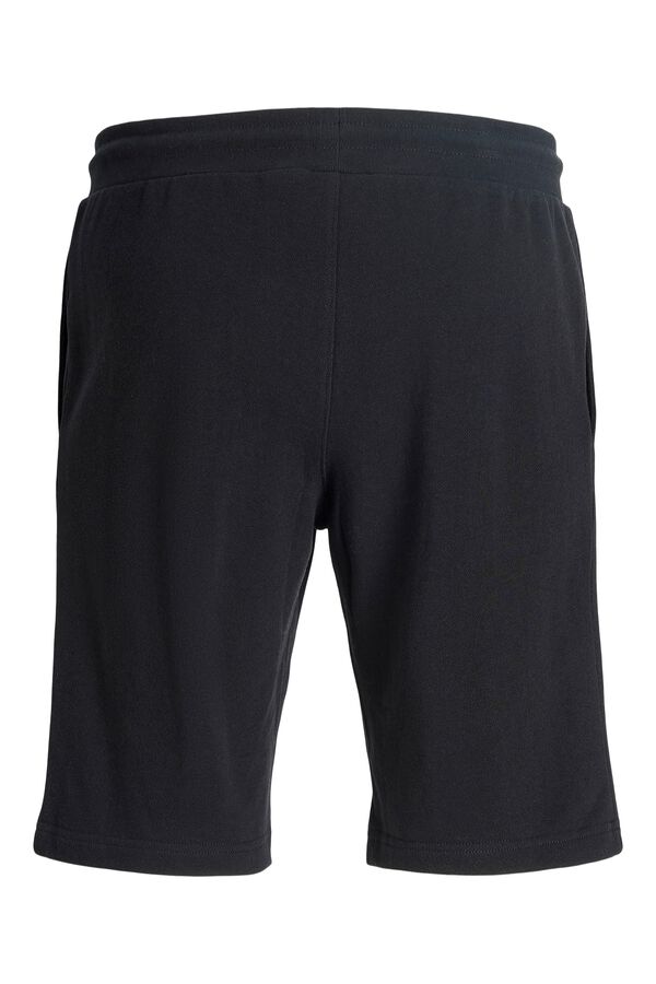 Jack & Jones Regular fit fleece Bermuda shorts black