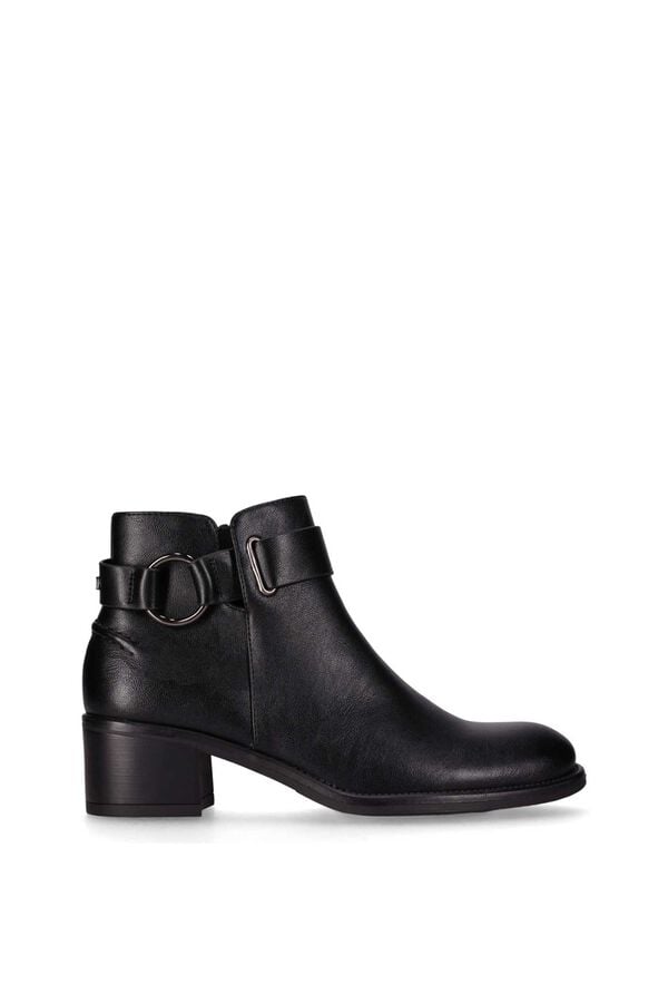 Chika 10 Metallic side buckle ankle boots black