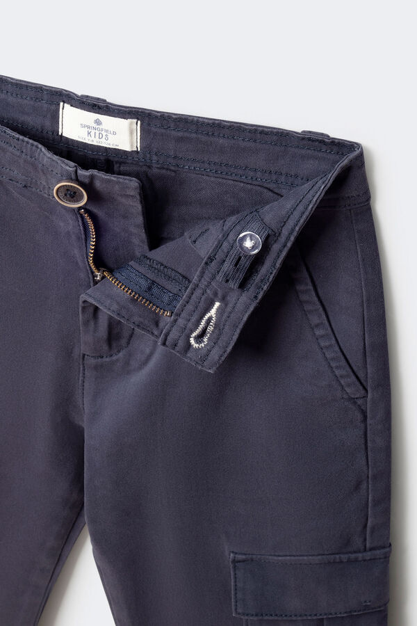 Springfield Kids Criança de carga calças chino azul