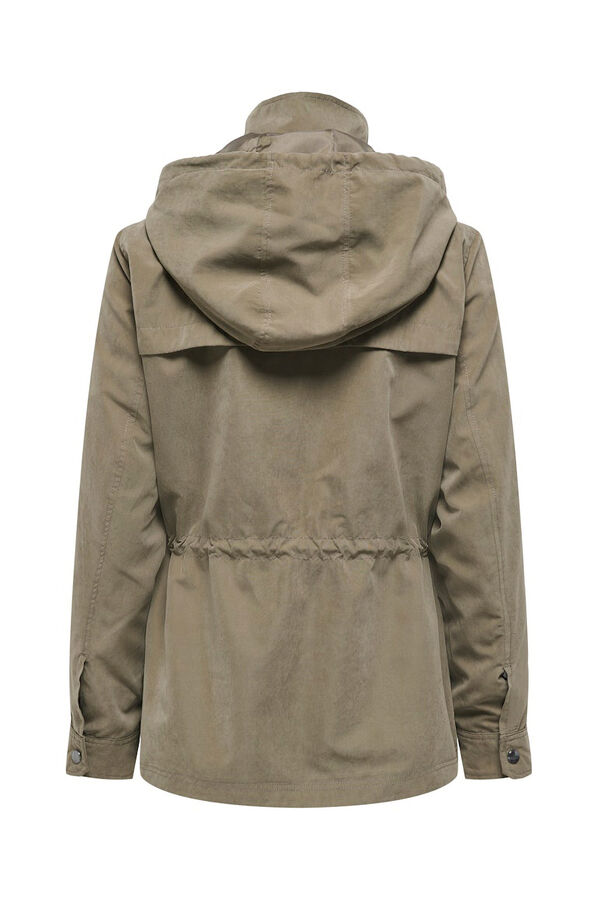 Only Kurzer Parka mit Kapuze Grau