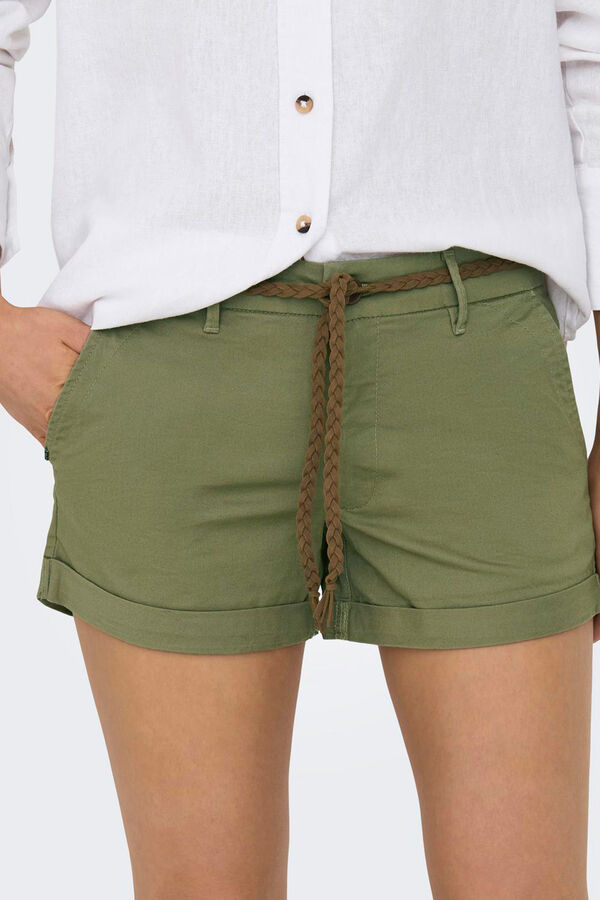 Springfield Chino shorts with belt green