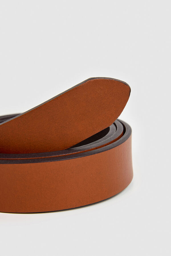 Pepe Jeans Cintur&oacute;n piel hebilla tostado