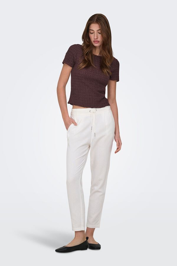 Only Structured crop top nude