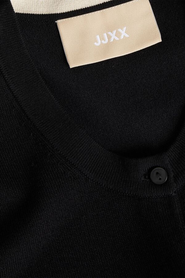 Jack & Jones Round neck cardigan Crna