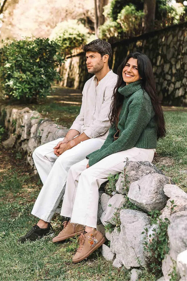 Toni Pons Ankle boot with floral details brown