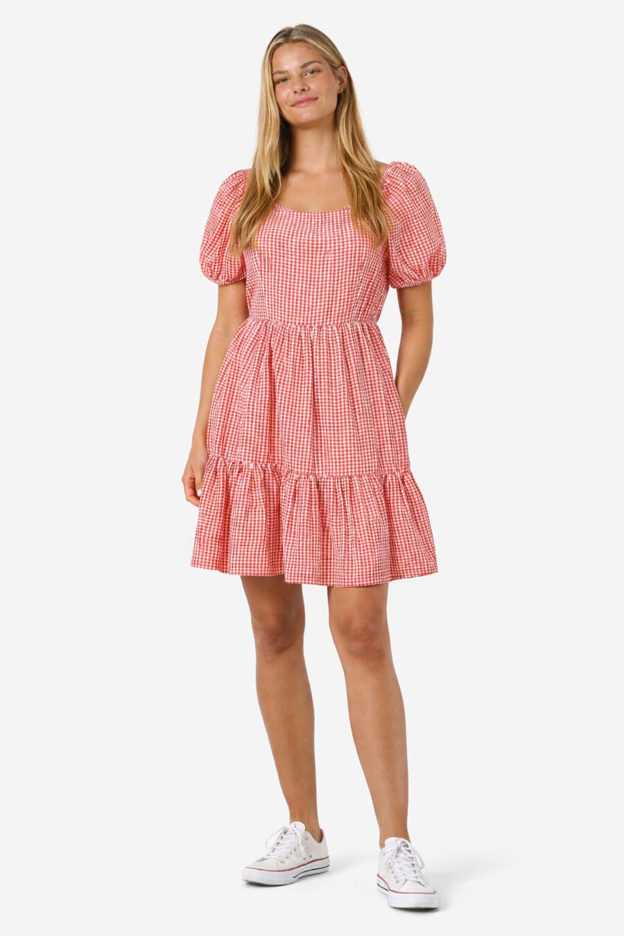 Vestido corto con lazada en espalda