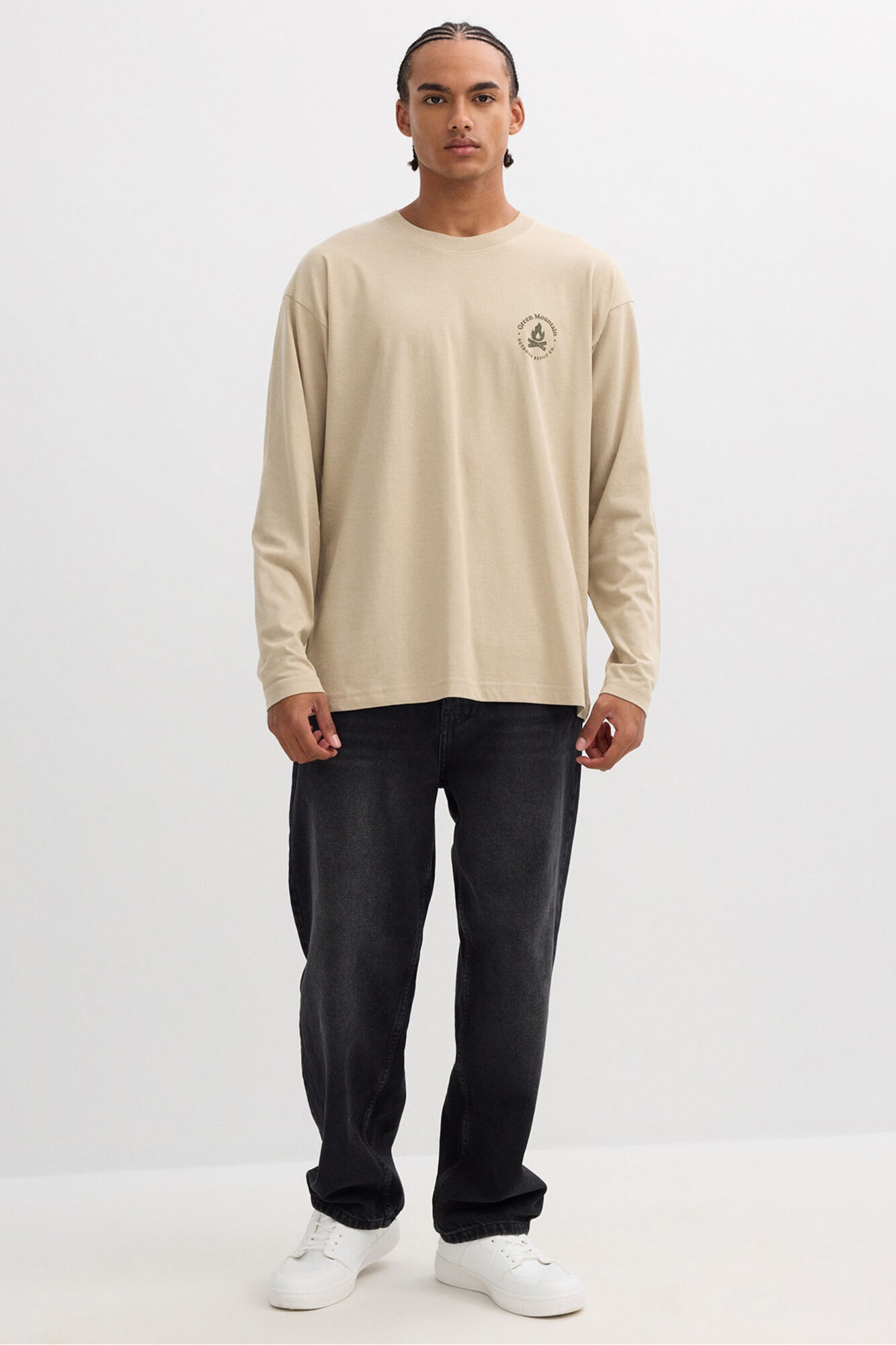 Inside T-Shirt mit Natur- Print