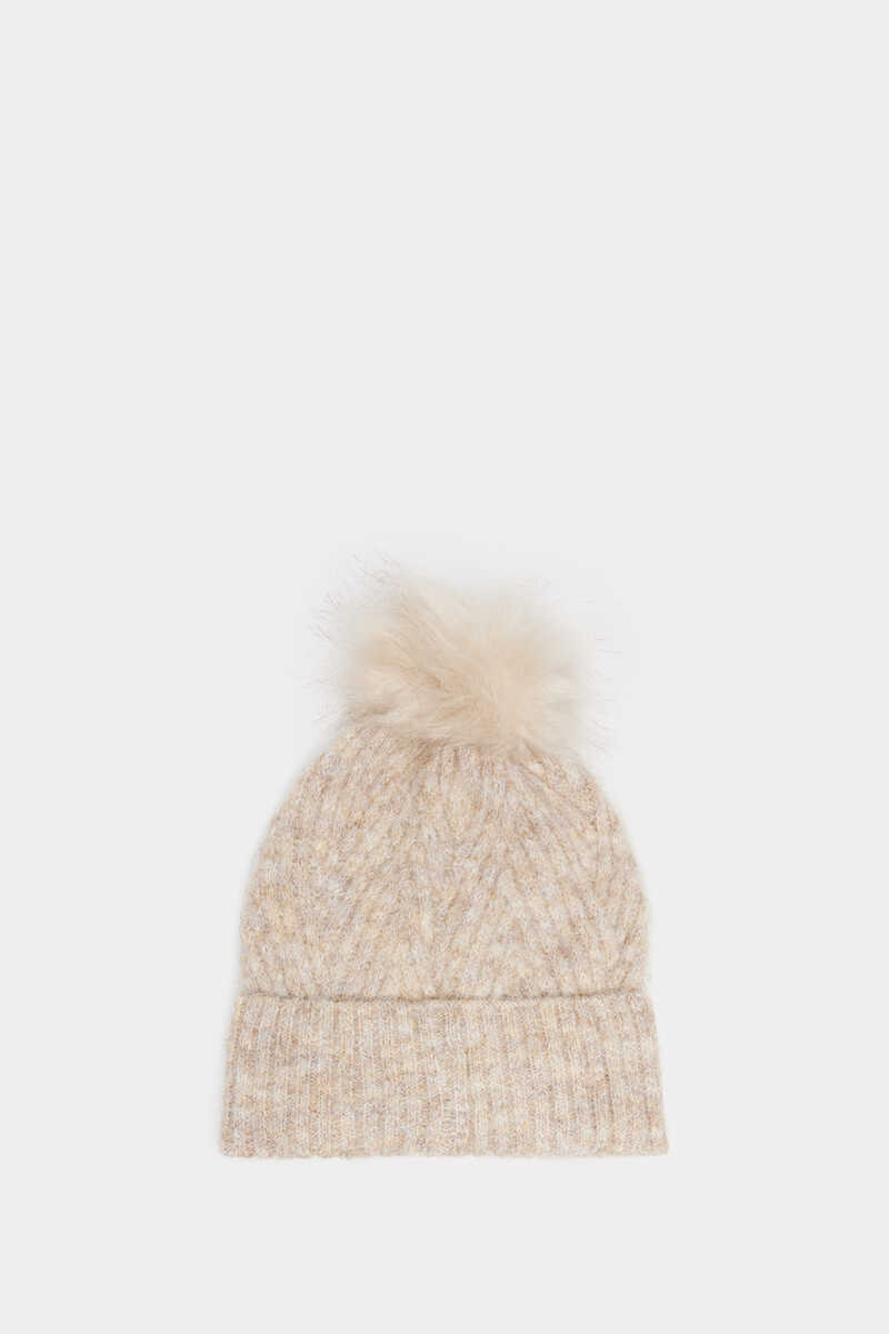 Springfield Textured Knitted Hat stone