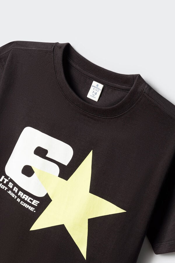 Springfield Kids Dečija urbana majica kratkih rukava Crna