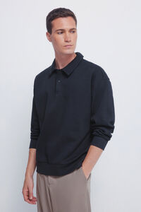 Springfield Polo shirt piqué long sleeve interlock boxy fit