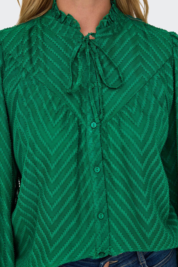 Springfield Camisa de manga larga corte regular verde