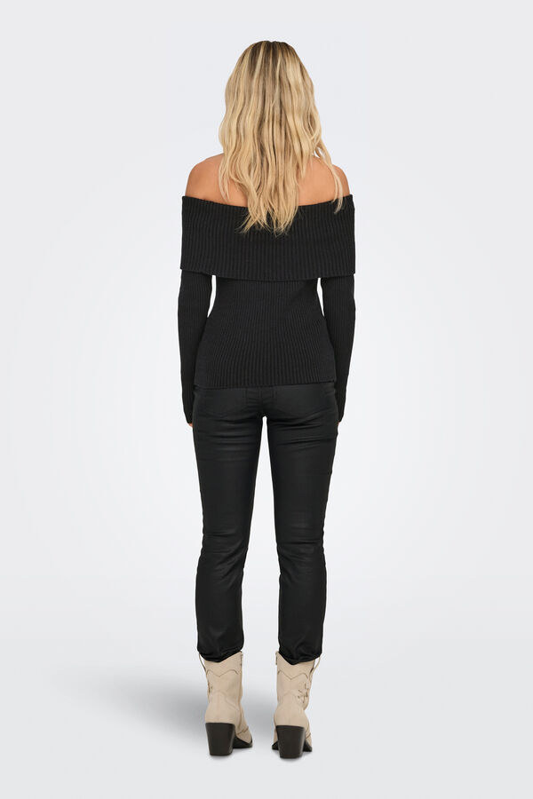 Only Camisola com gola gola preto