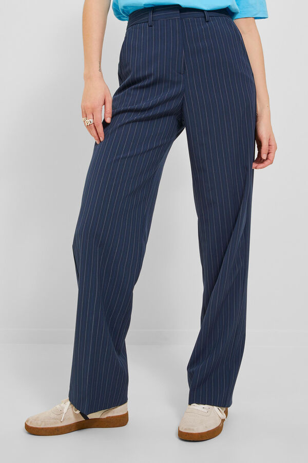 Springfield Women's Mary striped trousers navy