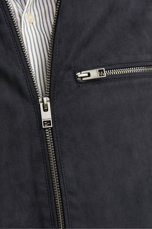 Jack & Jones Suede biker jacket black