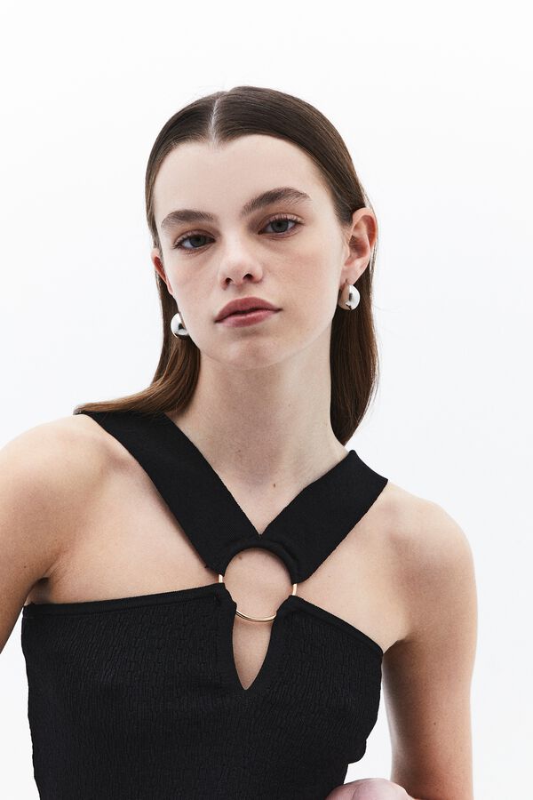 Oxxo Top con escote halter negro