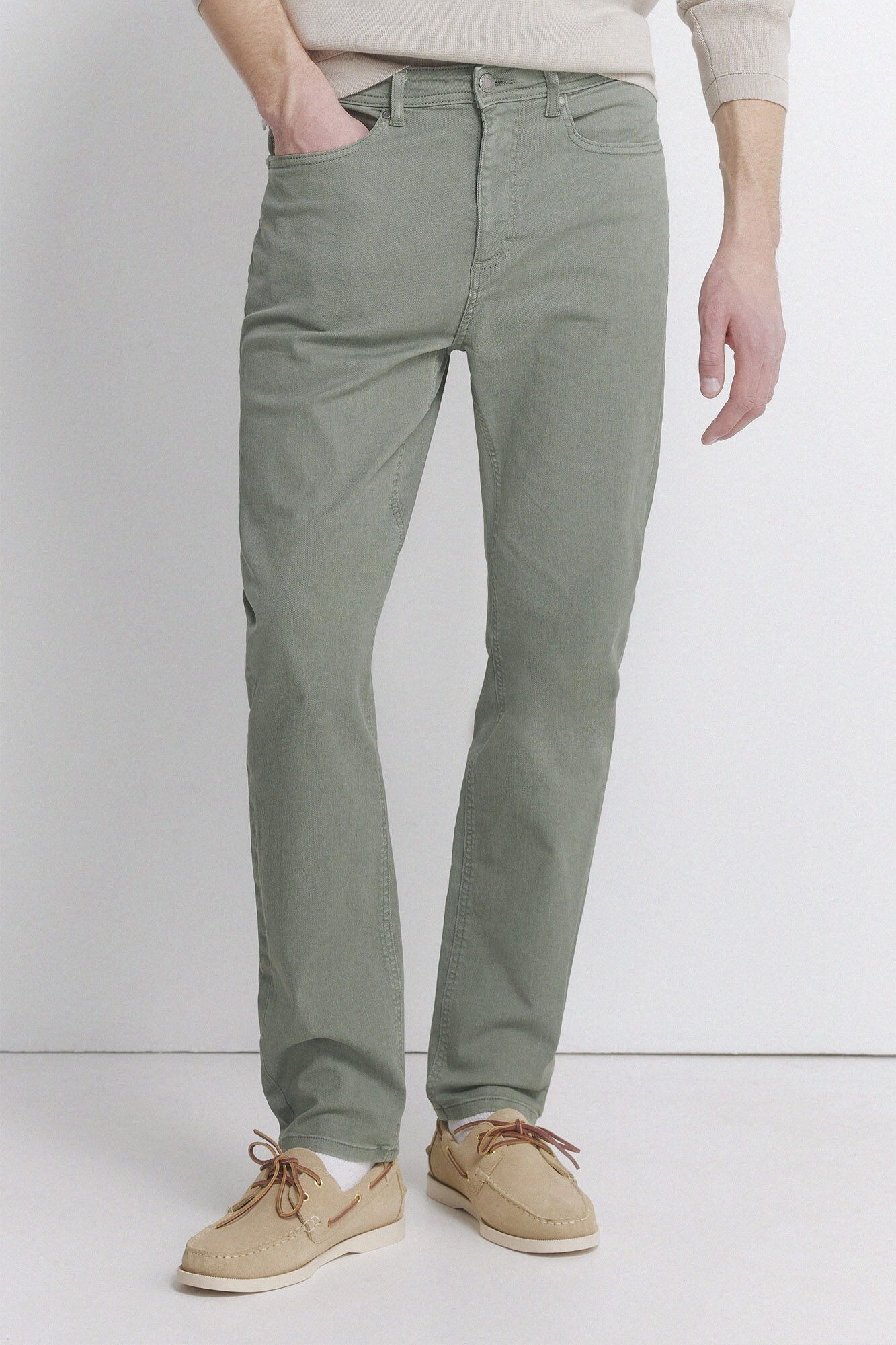Springfield Pantal&oacute;n 5 bolsillos lavado slim fit