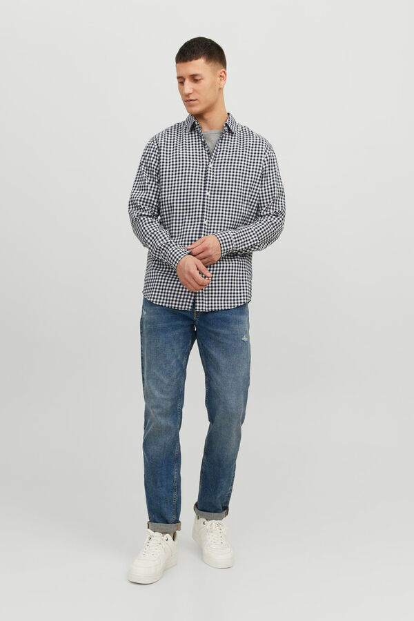 Springfield Checkered comfort fit shirt brown