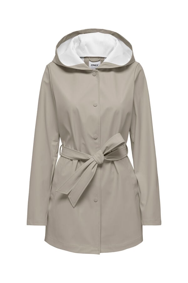 Only Chubasquero con capucha beige