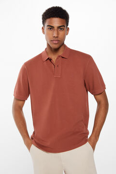 Springfield Special washed piqué polo shirt tan