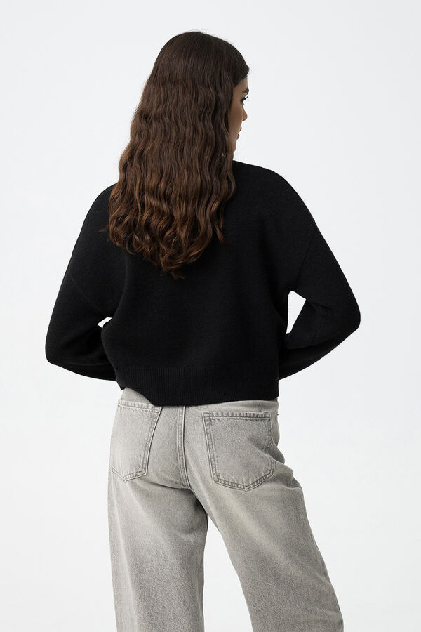 Tiffosi Jersey Relaxed con Costura Frontal negro