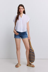 Springfield Blusa cuello mao volantitos