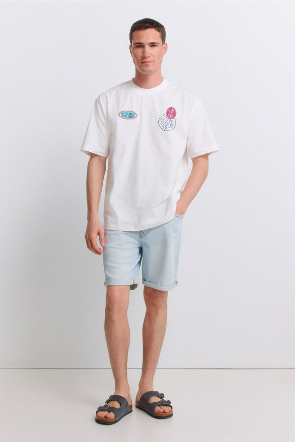 Springfield Sticker T-shirt beige