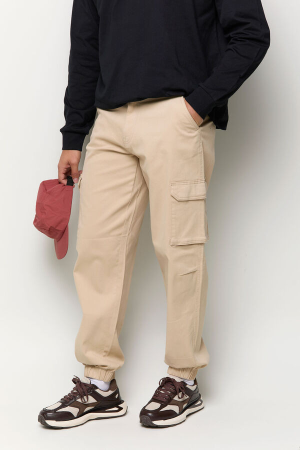 Balmohk Pantal&oacute;n cargo cuff beige