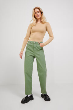 Springfield Jeans mom fit color verde