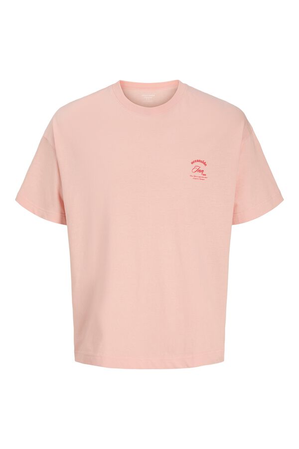 Jack & Jones Camiseta loose algod&oacute;n rosa