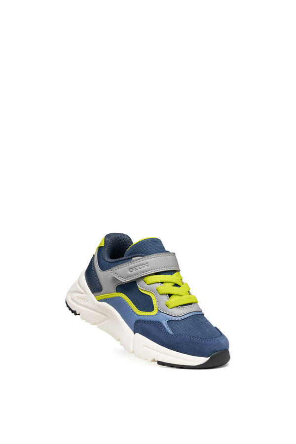 Geox Faux leather trainers blue