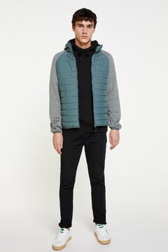Springfield Combined hooded quilted jacket mallow