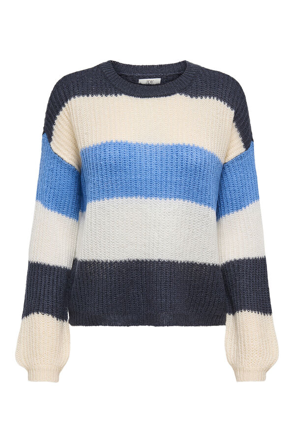 JDY Jersey cuello redondo azul