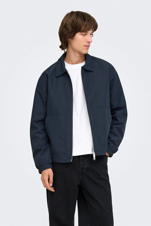 Only & Sons Cazadora bolsillos frontales azul