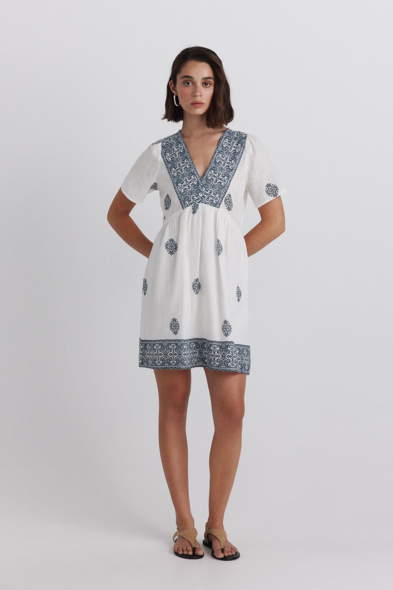 Springfield Robe imprim&eacute;e frise